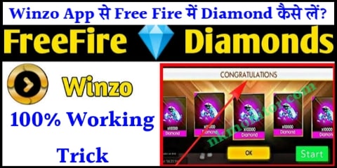 Winzo App Se Free Fire Me Diamond Kaise Le