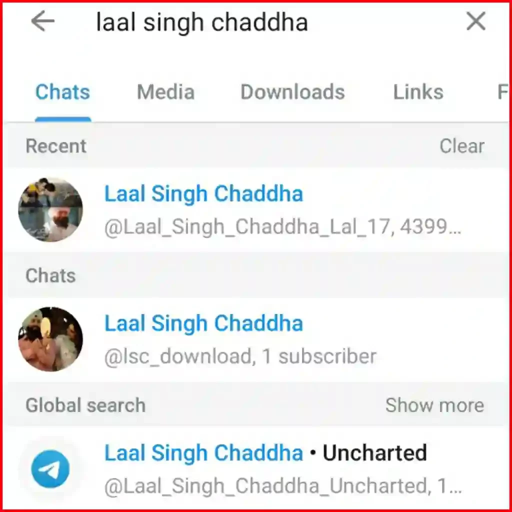 Laal Singh Chaddha Movie Download Telegram Channel Link