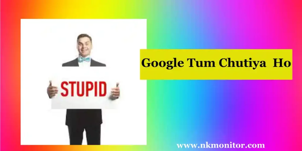 Google Tum Chutiya Ho
